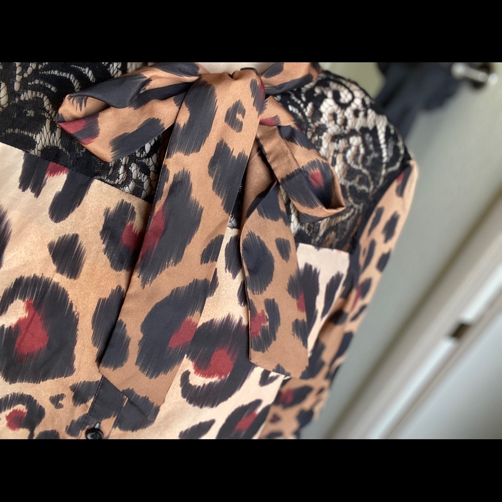 2013 Kardashian Kollection Leapord print Blouse